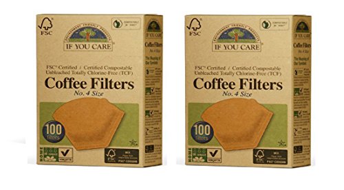 Product Cover If You Care Unbleached Coffee Filters, #4 cone, 100 count - Pack of 2