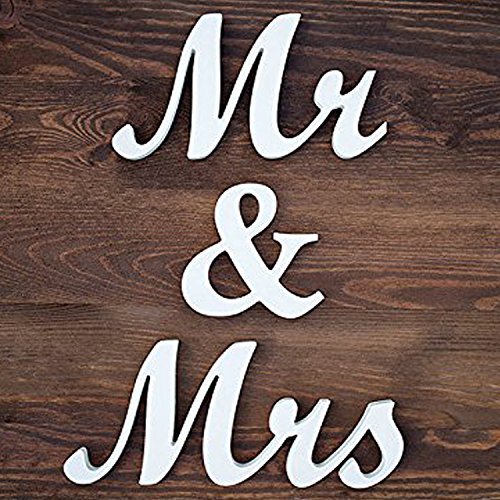 Product Cover jollylife Vintage Affair MR & MRS White Wooden Letters Wedding Decoration/Present