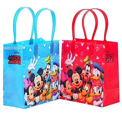 Product Cover Disney Mickey Mouse and Friends Character 12 Premium Quality Party Favor Reusable Goodie Small Gift Bags