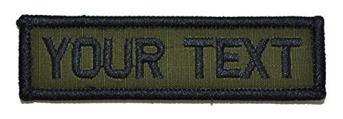 Product Cover Customizable Text 1x3 Patch w/Hook Fastener Morale Patch - Olive Drab