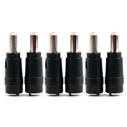 Product Cover Areyourshop 6 Pcs New Copper DC Power 5. 5mmx2. 1mm Female To 5. 5mmx2. 5mm Male Adapter