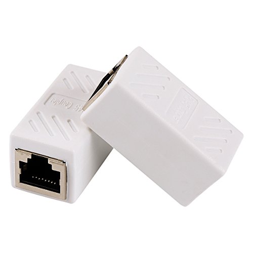 Product Cover jadaol Ethernet Cable in-line Shielded RJ45 Coupler, Female to Female - 2 Pack White