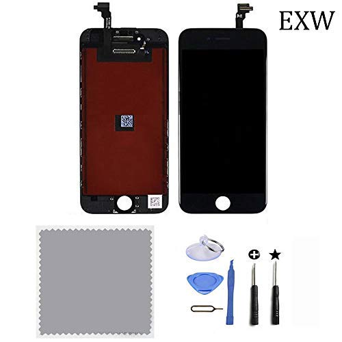 Product Cover EXW LCD Replacement Touch Screen Digitizer & LCD Display with Frame Assembly Front Glass Fit for iPhone 6 4.7 Inch (Black)