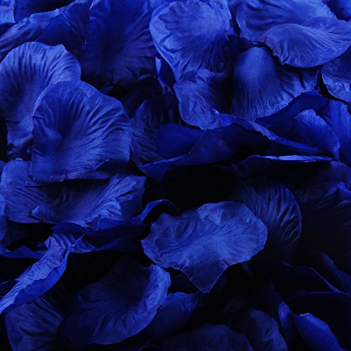 Product Cover Nine to Nine Pack of 1000 Rose Petals, Artificial Flowers for Decoration Wedding Party(Royal Blue)