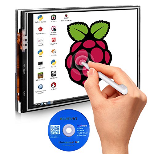 Product Cover kuman for Raspberry Pi 3B+ TFT LCD Display, 3.5 Inch 480x320 TFT Touch Screen Monitor for Raspberry Pi Model B A+ SPI Interface with Touch Pen SC06
