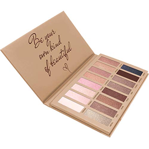 Product Cover Best Pro Eyeshadow Palette Makeup - Matte Shimmer 16 Colors - Highly Pigmented - Professional Nudes Warm Natural Bronze Neutral Smoky Cosmetic Eye Shadows