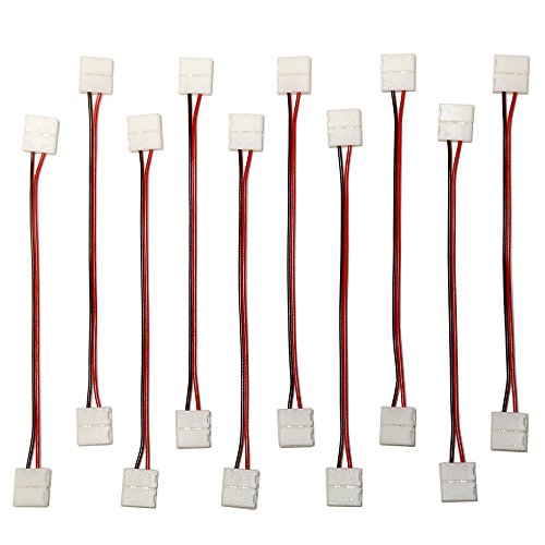 Product Cover EvZ 10PCS LED 5050 Single Colour Strip Light Connector 2 Pin Conductor 10 mm Wide Strip to Strip Jumper