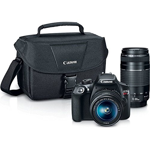 Product Cover Canon Digital SLR Camera Kit [EOS Rebel T6] with EF-S 18-55mm and EF 75-300mm Zoom Lenses - Black