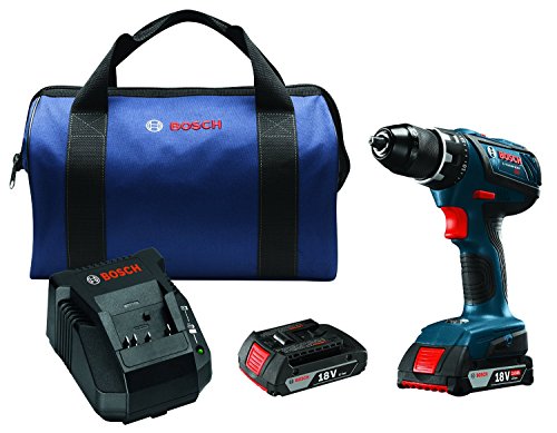 Product Cover Bosch 18V Compact Tough ½ In. Drill/Driver Kit DDS181A-02 with SlimPack Batteries