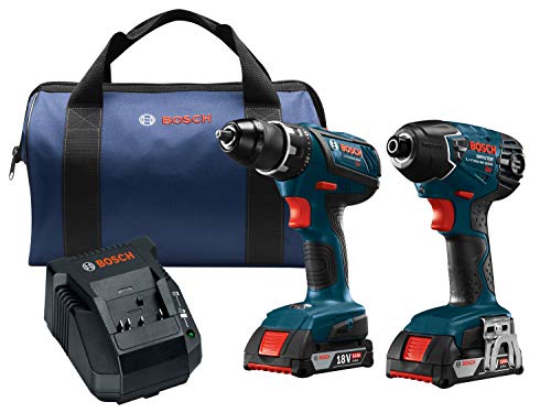 Product Cover Bosch CLPK232A-181 18 V 2-Tool Combo Kit with Compact ToughTM 1/2 In. Drill/Driver and 1/4 In. Hex Impact Driver