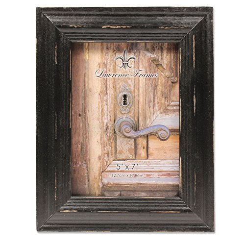 Product Cover 5x7 Weathered Black Wood Picture Frame