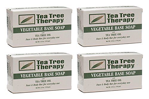 Product Cover Tea Tree Therapy, Soap Bar, Vegetable Base, 3.9 oz (4-Pack)