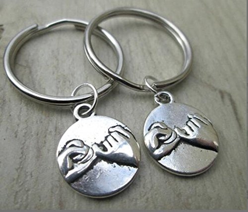 Product Cover ON SALE Set Of 2 Pinky Promise Keychains, Pinky Swear Keychain, Keychain, Best friends, Pinky Promise Key Chains