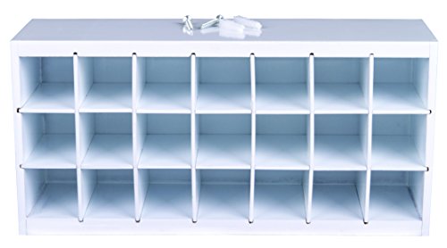 Product Cover ArtBin 6828AG Paint Storage Tray, 6 in. x 12.5 in. x 3.5 in, White, Wall Mountable, 21 Compartment Arts and Crafts Supply Storage, Paint Organization