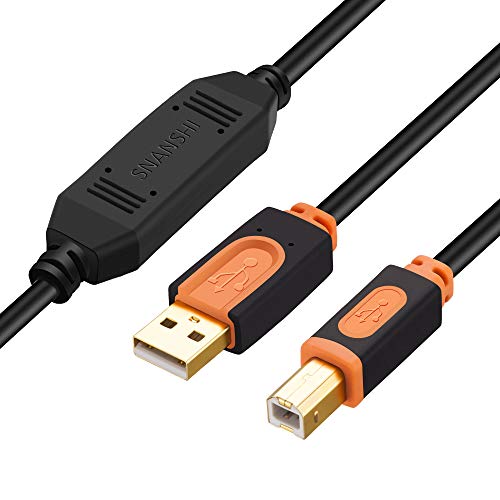 Product Cover SNANSHI Printer Cable 30 Feet USB Printer Cable Active Repeater USB2.0 A to B Printer USB Cable for Printer Scanner