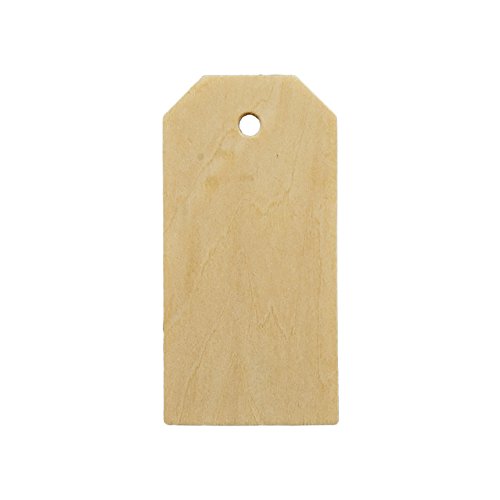 Product Cover Wooden Gift Tags 3-1/4 inch Tall, 1-5/8 inch Width, 1/8 inch Thick. Bag of 25
