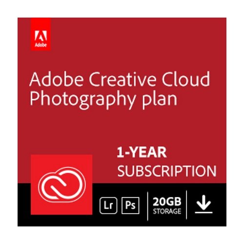 Product Cover Adobe Creative Cloud Photography plan with 20GB storage | 1 Year Subscription (Download)
