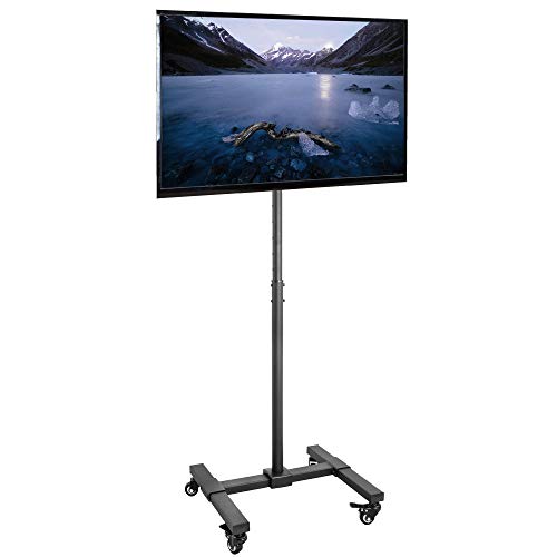 Product Cover VIVO Mobile TV Display Stand for 13 to 42 inch LED LCD Flat Panel Screens | Rolling Floor Stand Height Adjustable Mount with Wheels (STAND-TV07W)
