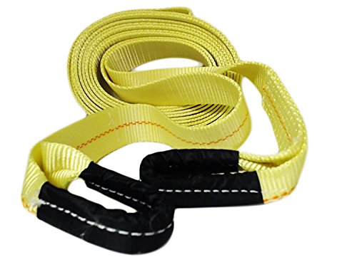 Product Cover ABN Tow Strap with Reinforced Loops 2in x 30ft Vehicle Recovery Rope 16,000 lbs Pound Capacity Recovery Strap