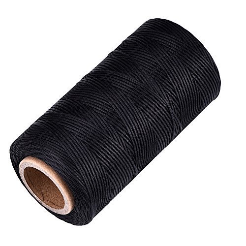 Product Cover eBoot 260m 150D 1 mm Leather Sewing Waxed Thread Cord for Leather Craft DIY (Black)