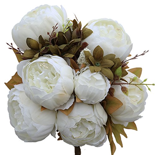 Product Cover Luyue Vintage Artificial Peony Silk Flowers Bouquet Home Wedding Decoration