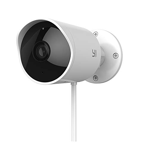 Product Cover YI Outdoor Security Camera, 1080p Cloud Cam IP Waterproof Night Vision Surveillance System with 24/7 Emergency Response, Motion Detection, Activity Alert, Deterrent Alarm, Phone App, Works with Alexa