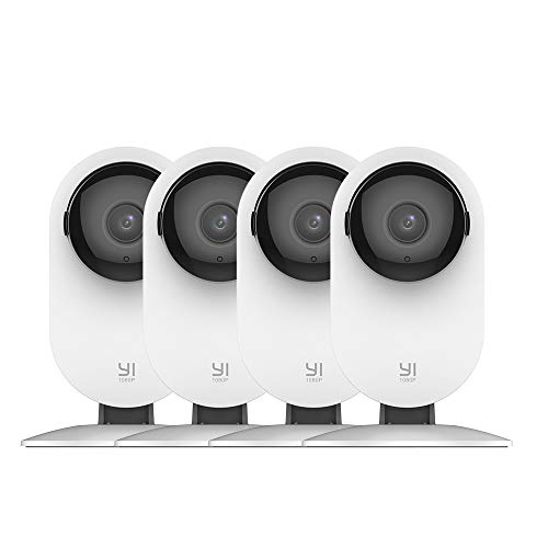 Product Cover YI 4pc Home Camera, 1080p Wi-Fi IP Security Surveillance Smart System with 24/7 Emergency Response, Night Vision, Dog Monitor on Phone App, Cloud Service - Works with Alexa