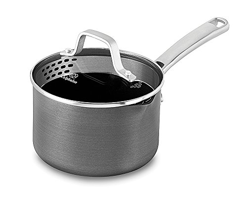 Product Cover Calphalon Classic Nonstick Sauce Pan with Cover, 1.5 quart, Grey