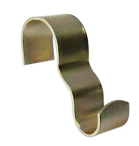 Product Cover Molding Hooks - 10 Pack - Picture Rail Hangers - Brass Plated Steel - Picture Rail Hooks Wide
