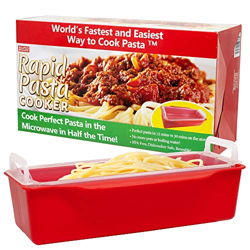 Product Cover Rapid Pasta Cooker | Microwave Any Pasta in Half the Time | Perfect for Dorm, Small Kitchen, or Office | Dishwasher-Safe, Microwaveable, BPA-Free