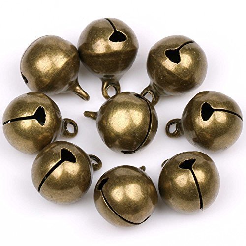 Product Cover Honbay 100pcs Fashion Bronze Jingle Bell/ Small Bell/ Mini Bell for DIY Bracelet Anklets Necklace Knitting/Jewelry Making