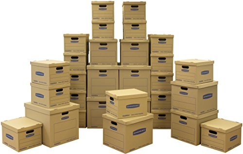 Product Cover Bankers Box SmoothMove Classic Moving Kit Boxes, Tape-Free Assembly, Easy Carry Handles,)20 Small 5 Medium 5 Large, 30 Pack (7716501