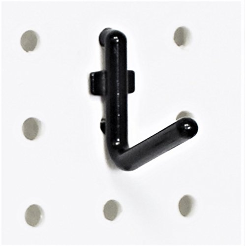Product Cover WallPeg Hook Kit - 100 L Pegboard Hooks Tool Storage Garage Organizer Choice B/W (100, Black)