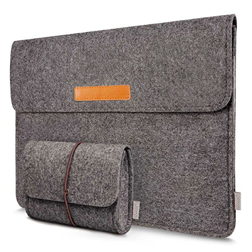 Product Cover Inateck Felt Sleeve Case with Pocket for 15 -15.4 Inch Retina MacBook Pro - Dark Gray