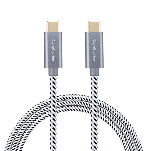 Product Cover CableCreation USB C Cable 10ft, Braided USB C to USB C Fast Charging Cable (60W/ 3A), Data Sync up to 480Mbps(Space Gray), Compatible with Macbook(Pro), Galaxy S10/S9/S9+, Pixel XL 2XL, etc.