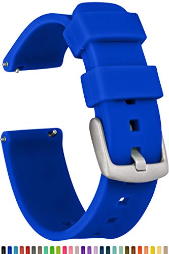 Product Cover GadgetWraps 20mm Gizmo Watch Silicone Watch Band Strap with Quick Release Pins - Compatible with Gizmo Watch, Amazfit, Samsung, Pebble - 20mm Quick Release Watch Band (Cobalt Blue, 20mm)