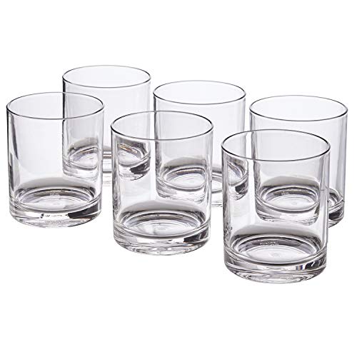 Product Cover Classic 12-ounce Premium Quality Plastic Tumblers | set of 6 Clear