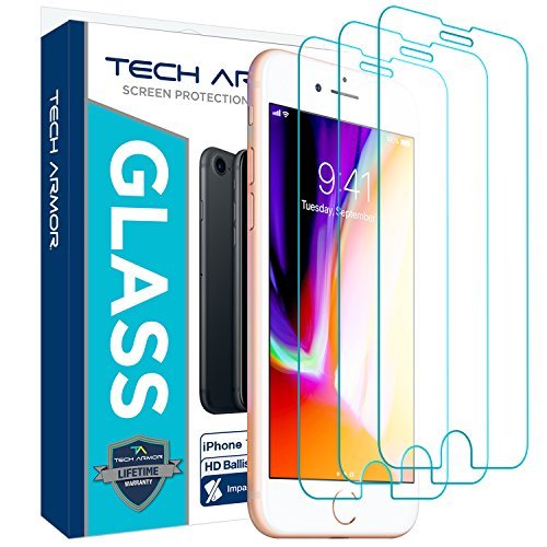 Product Cover iPhone 6S Glass Screen Protector, Tech Armor Premium Ballistic Glass iPhone 6S / iPhone 6 (4.7-inch) Screen Protectors [3]