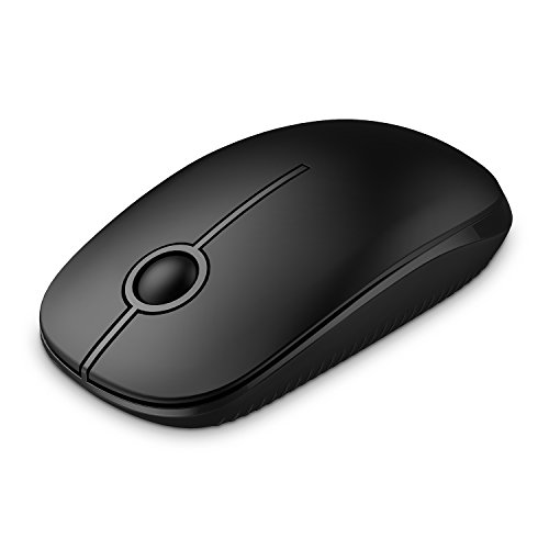 Product Cover Jelly Comb 2.4G Slim Wireless Mouse with Nano Receiver, Less Noise, Portable Mobile Optical Mice for Notebook, PC, Laptop, Computer, MacBook - Black