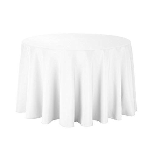 Product Cover Craft and Party - 10 pcs Round Tablecloth for Home, Party, Wedding or Restaurant Use. (White, 108
