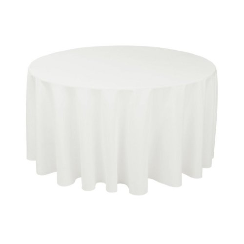 Product Cover Craft and Party - 10 pcs Round Tablecloth for Home, Party, Wedding or Restaurant Use. (White, 120