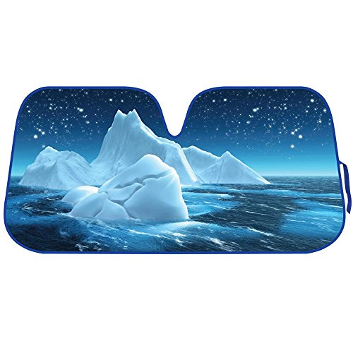 Product Cover BDK AS-761 Iceberg Blue Glacier Front Windshield Shade-Accordion Folding Auto Sunshade for Car Truck SUV-Blocks UV Rays Sun Visor Protector-Keeps Your Vehicle Cool-58 x 28 Inch