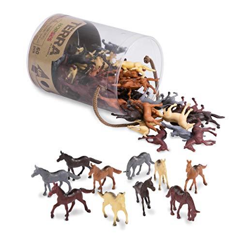 Product Cover Terra by Battat - Horses - Assorted Miniature Horse Toys & Cake Toppers For Kids 3+ (60 Pc)