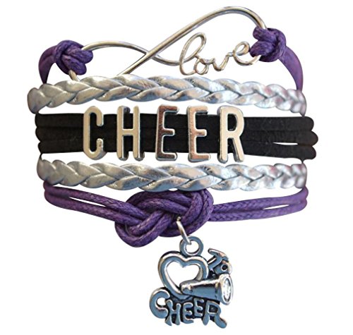 Product Cover Cheer Bracelet- Cheerleading Infinity Adjustable Bracelet- Cheer Jewelry for Cheerleader