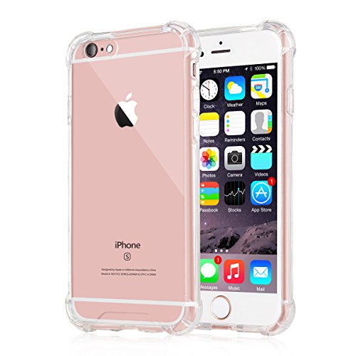 Product Cover iXCC iPhone 6 Plus / 6s Plus Case, Crystal Cover Case [Shock Absorption] with Transparent Hard Plastic Back Plate and Soft TPU Gel Bumper - Clear