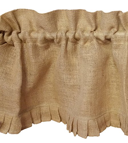 Product Cover AT Primitive Country Burlap Ruffle Window Valance