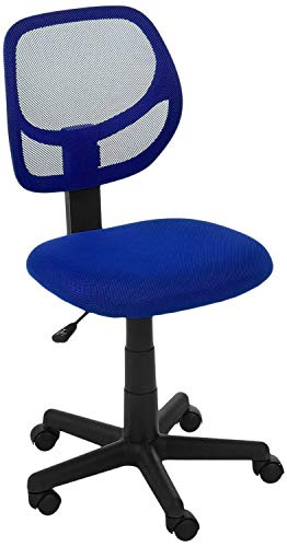 Product Cover AmazonBasics Low-Back Computer Task Office Desk Chair with Swivel Casters - Blue