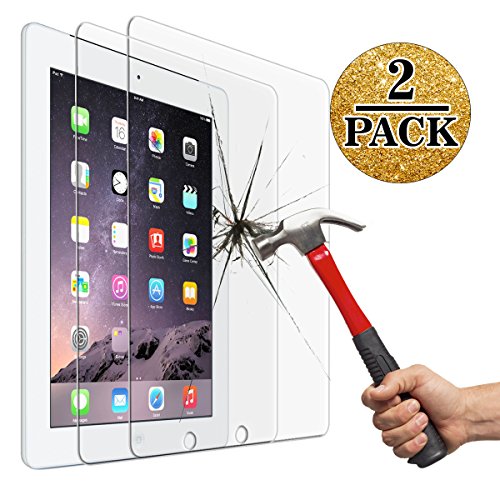 Product Cover Screen Protector for iPad 2 3 4 (Oldest Models), Jusney Tempered Glass Film Compatible for Apple iPad2 / iPad3 / iPad4 (NOT for iPad Air/iPad 5) [2 Pack]