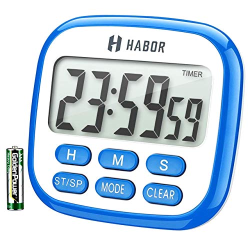 Product Cover Habor Kitchen Timer, 24-Hours Digital Timer [Multifunctional] with Clock for Cooking, Loud Alarm & Strong Magnet, Count-Up & Count Down for Kitchen Baking Sports Games Office Study (Battery Included)
