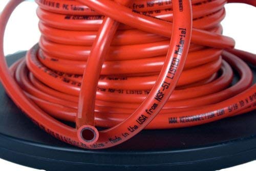 Product Cover 25 Foot Red Gas/Air Hose, 5/16 inch ID and 9/16 inch OD